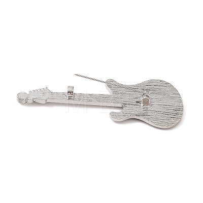 Guitar Alloy Rhinestone Musical Instruments Brooches JEWB-S023-03A-1