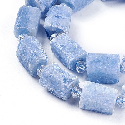 Natural Blue Calcite Beads Strands G-F607-06-1