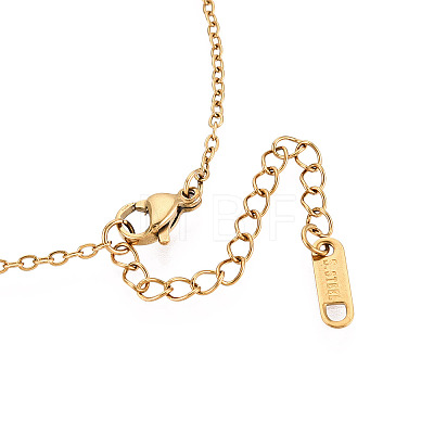 304 Stainless Steel Pendant Necklaces NJEW-T018-51G-1