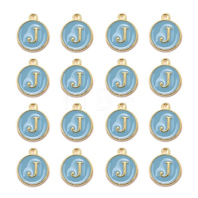 Golden Plated Alloy Enamel Charms ENAM-S118-04J-1