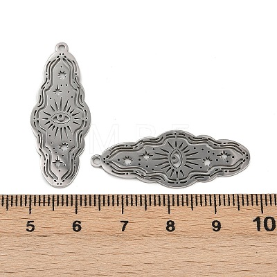 201 Stainless Steel Pendants STAS-U052-02D-P-1
