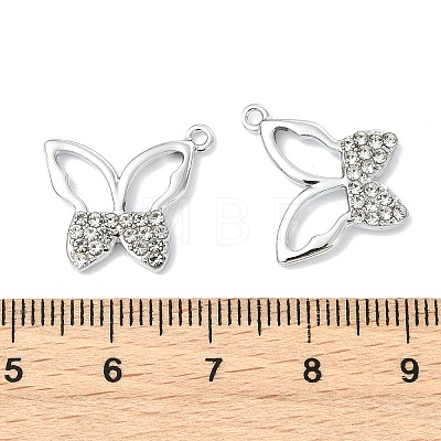 Animal Theme UV Plating Alloy Crystal Rhinestone Pendants ALRI-T012-07D-P-1