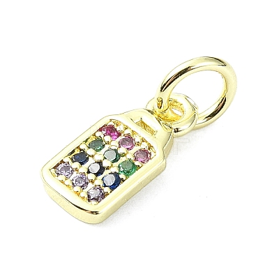 Brass Micro Pave Cubic Zirconia Pendants KK-H475-28G-02-1