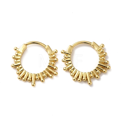 Rack Plating Brass Sun Hoop Earrings for Women EJEW-Z019-29G-1