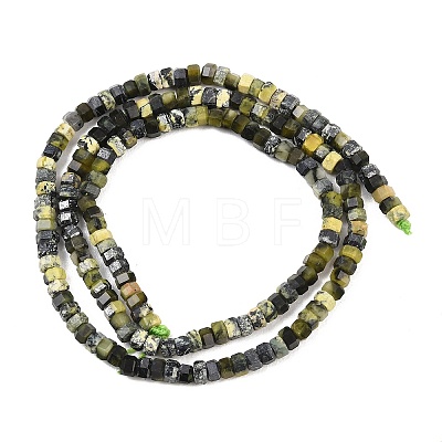 Natural Yellow Turquoise(Jasper) Beads Strands G-G345-C10-2x4mm-1