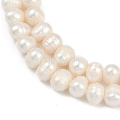 Natural Cultured Freshwater Pearl Beads Strands PEAR-I007-07X-08D-1