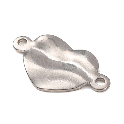 304 Stainless Steel Textured Links Connector Charms STAS-K302-02E-P-1