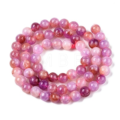 Dyed Natural White Jade Beads Strands G-T138-6mm-210-11-1