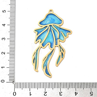 Ocean Theme 304 Stainless Steel Enamel Pendants STAS-G373-01A-01-1