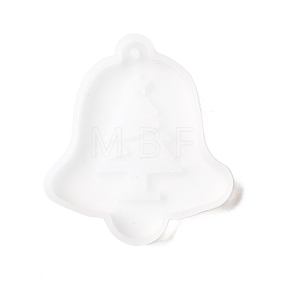 Christmas Theme DIY Bell with Tree Pendant Silicone Molds DIY-F114-35-1