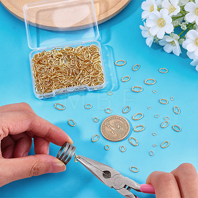 800Pcs 8 Styles 304 Stainless Steel Jump Rings STAS-WR0001-49-1