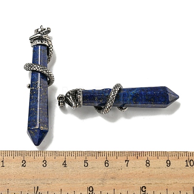 Dyed Natural Lapis Lazuli Pointed Big Pendants G-F766-07AS-04-1