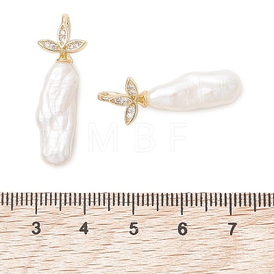 Baroque Natural Nucleated Keshi Pearl Pendants PALLOY-JF05192-1