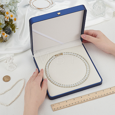 Leather Pearl Beaded Necklace Packaging Boxes CON-WH0086-187B-1