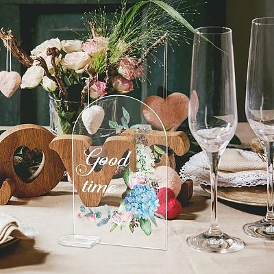 Acrylic Table Sign Holders DIY-WH0374-21-1