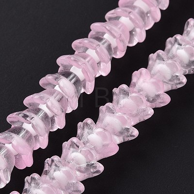 Transparent Glass Beads Strands LAMP-H061-01C-01-1