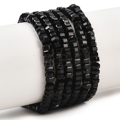 Natural Black Onyx Beads Strands G-G345-C37-2x4mm-1
