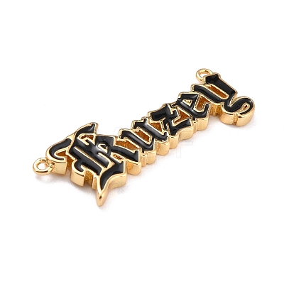 Real 18K Gold Plated Brass Enamel Links Connectors KK-G402-29G-1