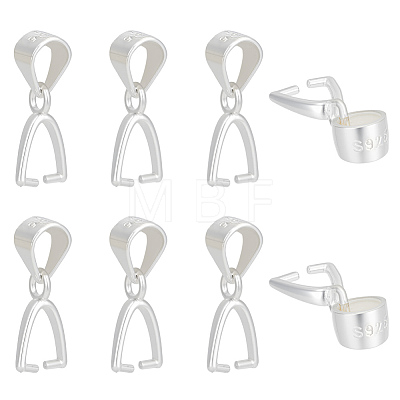 8Pcs 925 Sterling Silver Pendants STER-ME0001-07-1