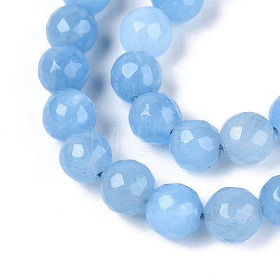 Dyed Natural White Jade Beads Strands LS-G-T139-8mm-60-15-1