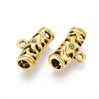 Tibetan Style Alloy Tube Bails PALLOY-L208-007AG-1