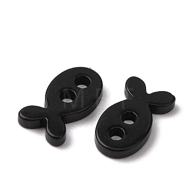 2-Hole Marine Organisms Opaque Resin Buttons RE-CBAE064-05B-1