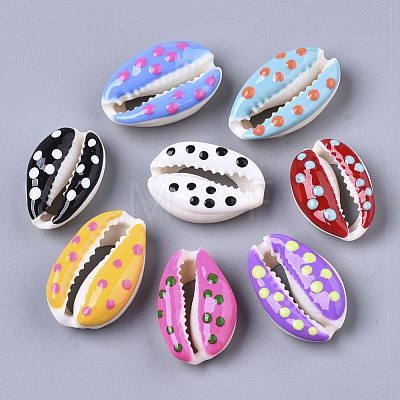 Natural Cowrie Shell Beads SSHEL-N034-35-1