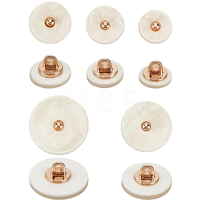 50Pcs 5 Styles 1-Hole Resin Shank Buttons BUTT-CY0001-43-1