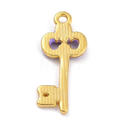 Golden Alloy Enamel Pendants KK-P197-06G-1