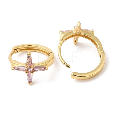 Cross Cubic Zirconia Cuff Earrings EJEW-G348-16G-03-1