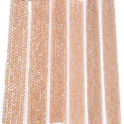 Electroplate Glass Beads Strands EGLA-A044-T6mm-L20-1