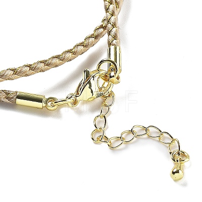 Polyester Cord Braided Necklace Makings MAK-L043-03G-33-1