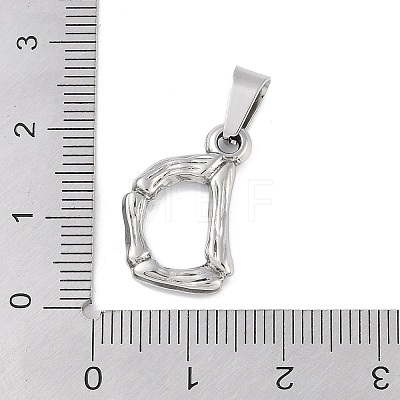 Non-Tarnish 304 Stainless Steel Pendants STAS-F235-01P-D-1