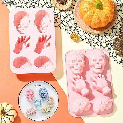Skull Hand Brain Shaped Silicone Molds ST-CJ0043-058-1