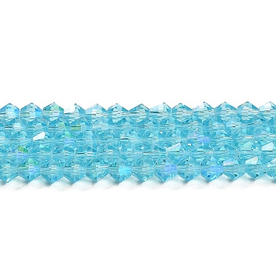 Transparent Electroplate Glass Beads Strands LS-EGLA-A039-T4mm-L20-1