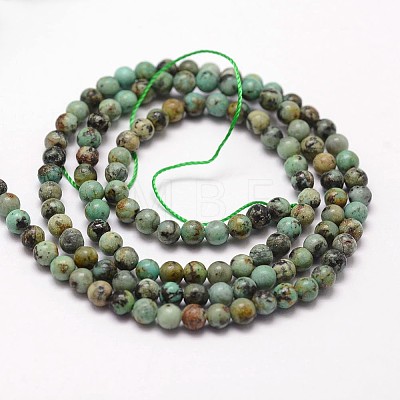 Natural African Turquoise(Jasper) Beads Strands X-G-N0188-02-3mm-1