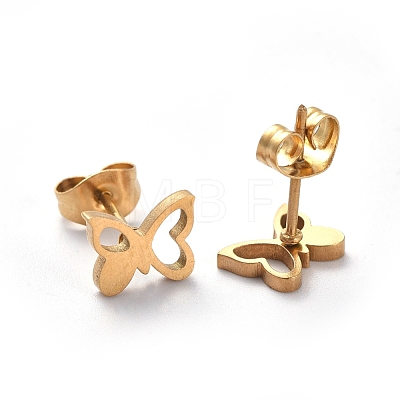 304 Stainless Steel Stud Earrings EJEW-H368-46G-1