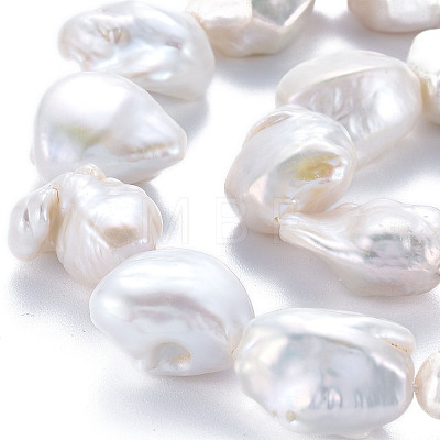 Natural Keshi Pearl Beads Strands PEAR-S020-W01-1