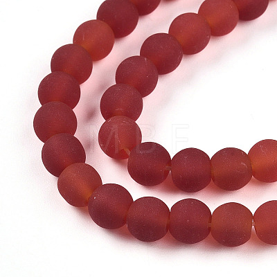 Transparent Glass Beads Strands GLAA-T032-T6mm-MD20-1
