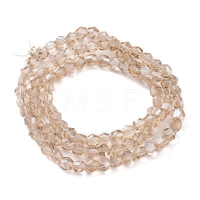 Electroplate Glass Beads Strands EGLA-L018-C-PL01-1