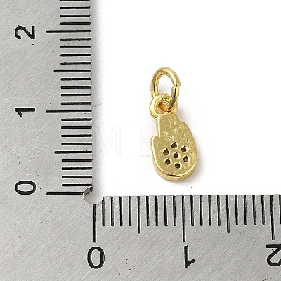 Brass Micro Pave Cubic Zirconia Charms KK-M283-13A-01-1