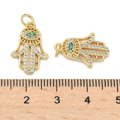 Brass Micro Pave Cubic Zirconia Pendants KK-A282-10G-1