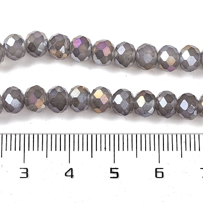 Baking Electroplate Glass Beads Strands DGLA-A039-J8mm-B06-1