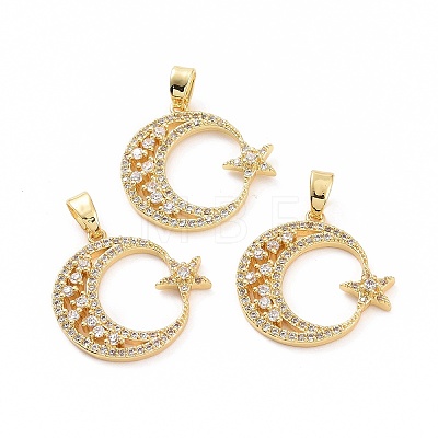 Brass Micro Pave Cubic Zirconia Pendants KK-A181-VA300-2-1