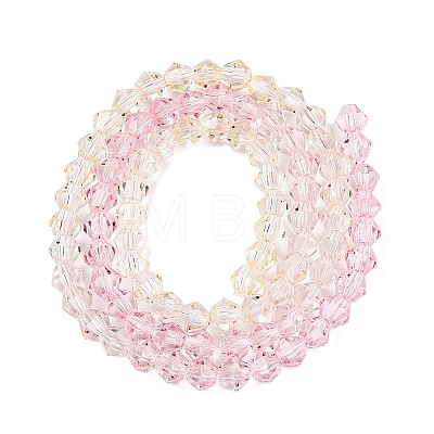 Gradient Color Baking Painted Glass Bead Strands DGLA-A039-T2mm-A01-1