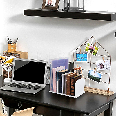 4-Compartment Plastic Book Organizer AJEW-WH0696-760-1