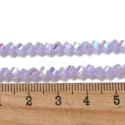 Electroplate Glass Beads Strands GLAA-Q105-04J-1