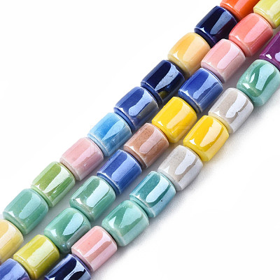 Handmade Porcelain Beads Strands PORC-N007-12-1