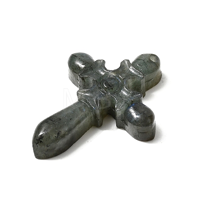 Natural Mixed Stone Carved Pendants G-K248-02-1