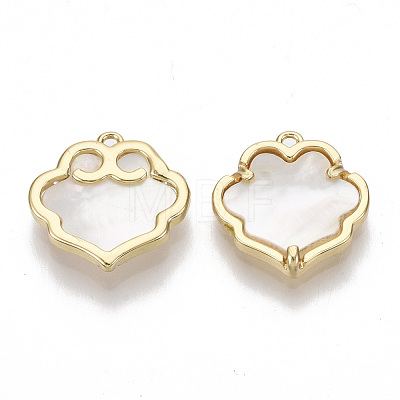 Natural Shell Charms KK-S356-101-NF-1